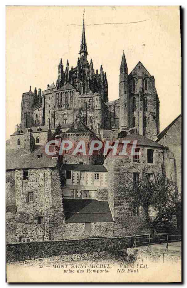Mont Saint-Michel — Vue de l'Est prise des Remparts — ND Phot.
