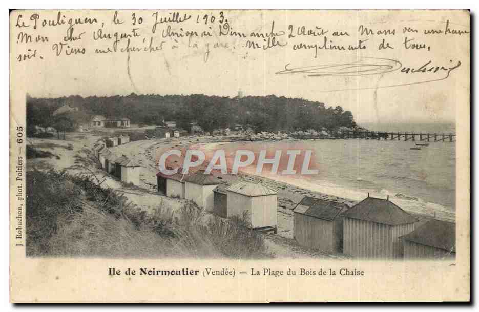 CPA lle de Noirmoutier La Plage du Bois de la Chaise 