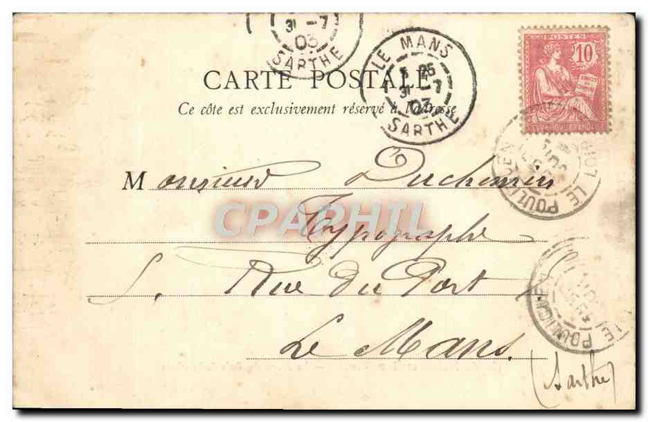 CPA lle de Noirmoutier La Plage du Bois de la Chaise  — Rückseite
