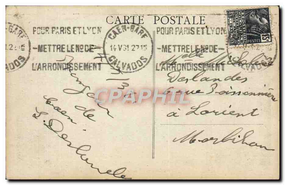 CPA Caen Rue du XX e siecle  — Verso