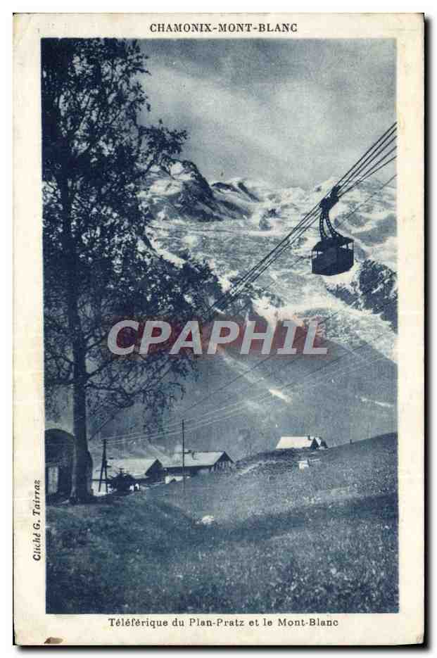 Chamonix-Mont-Blanc — Seilbahn Plan-Pratz und der Mont-Blanc — Foto von G. Tairraz