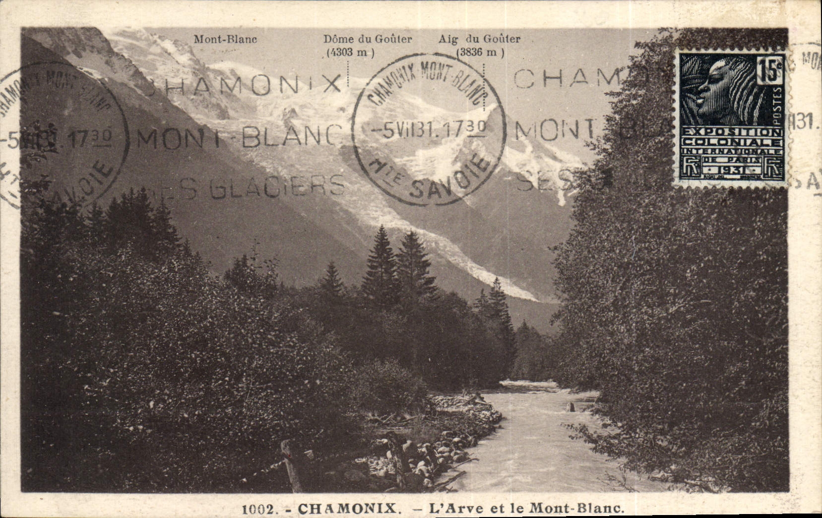 CPA Chamonix L'Arve et le Mont Blanc 