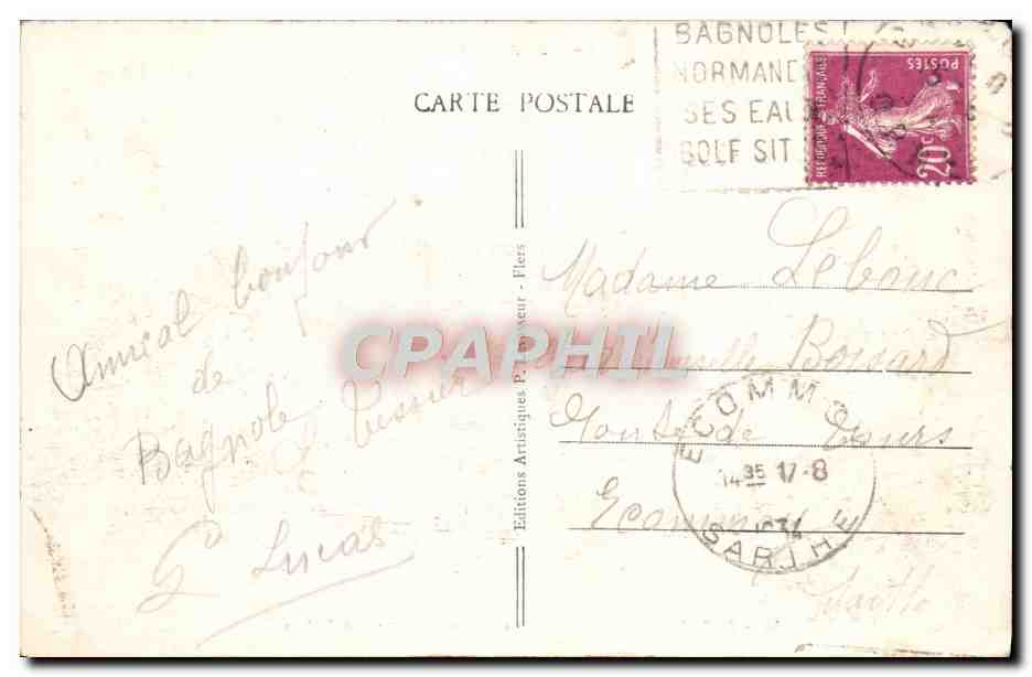 Bagnolles-de-l'Orne — Le Casino du Lac et les Jardins — Éditions Artistiques Fleurs, n°30 — Rückseite