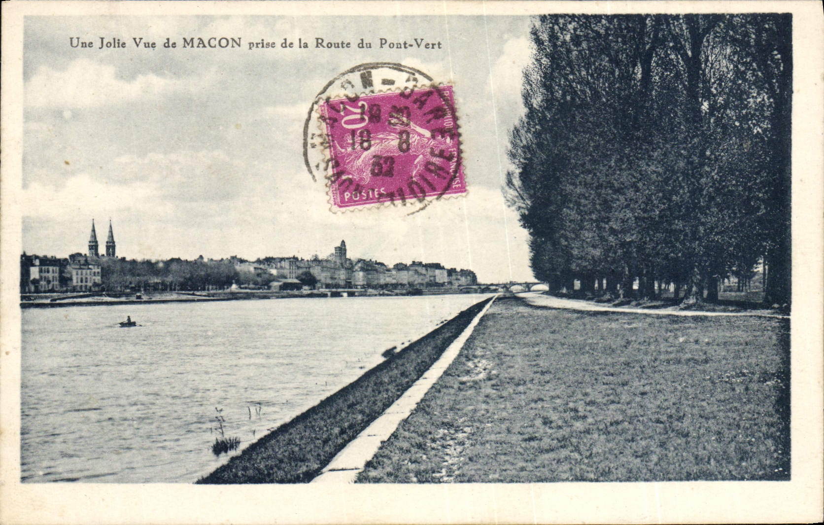 CPA Une Jolie Vue de Macon prise de la Route du Pont Vert 