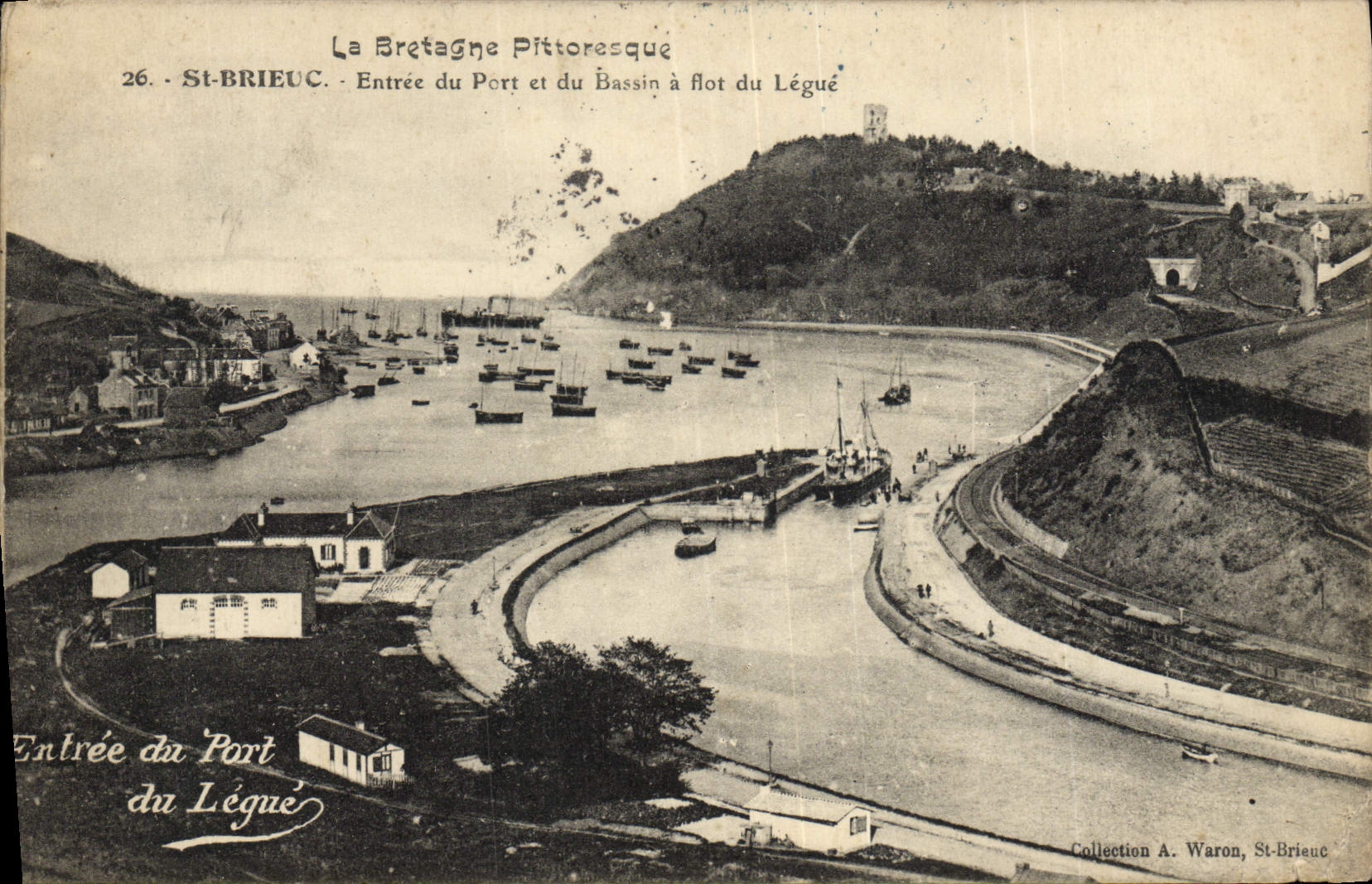 St-Brieuc — Entrée du Port et du Bassin à flot du Légué — Collection A. Waron