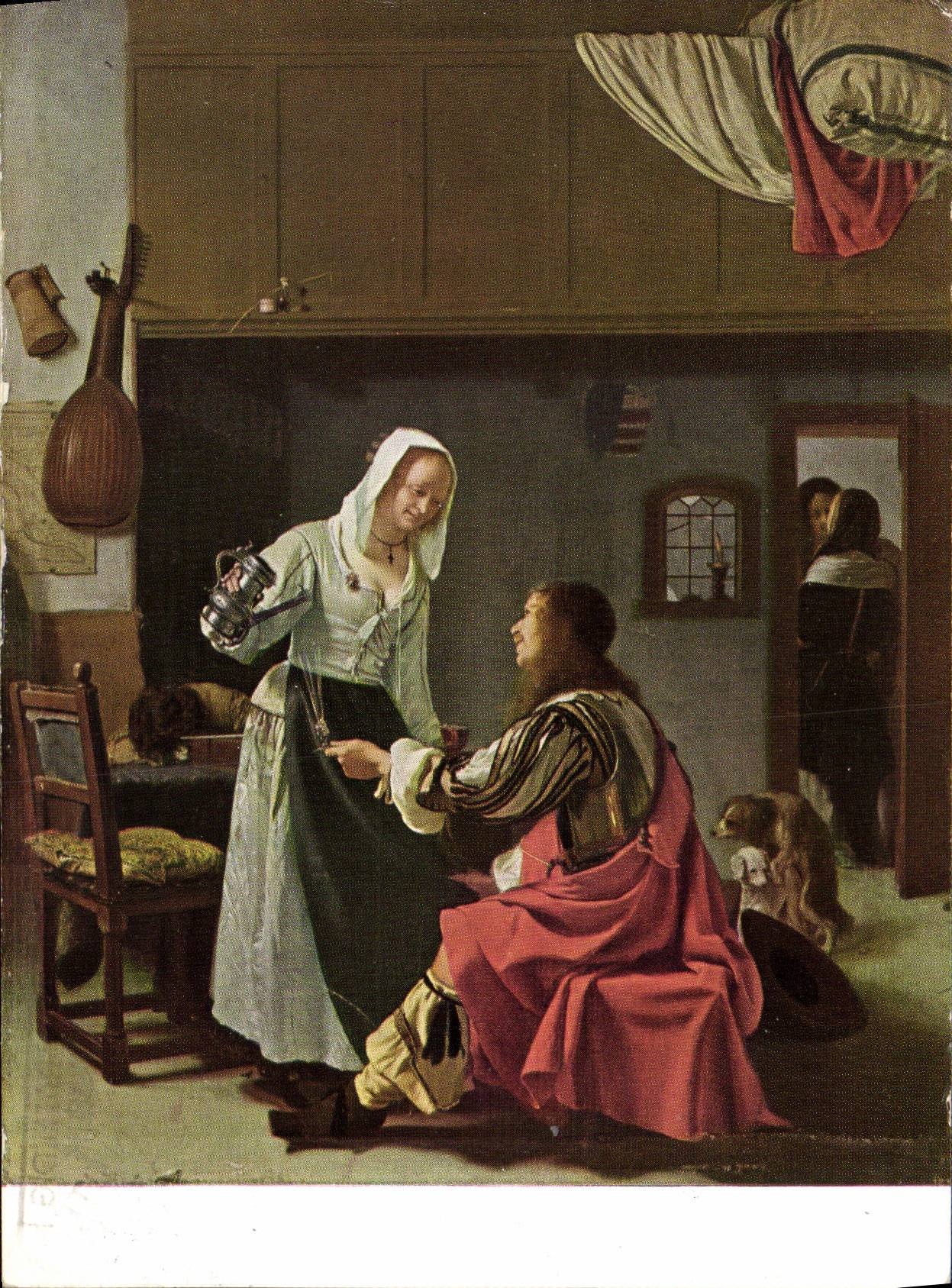CPM Frans Van Mieris Herbergscene Chien