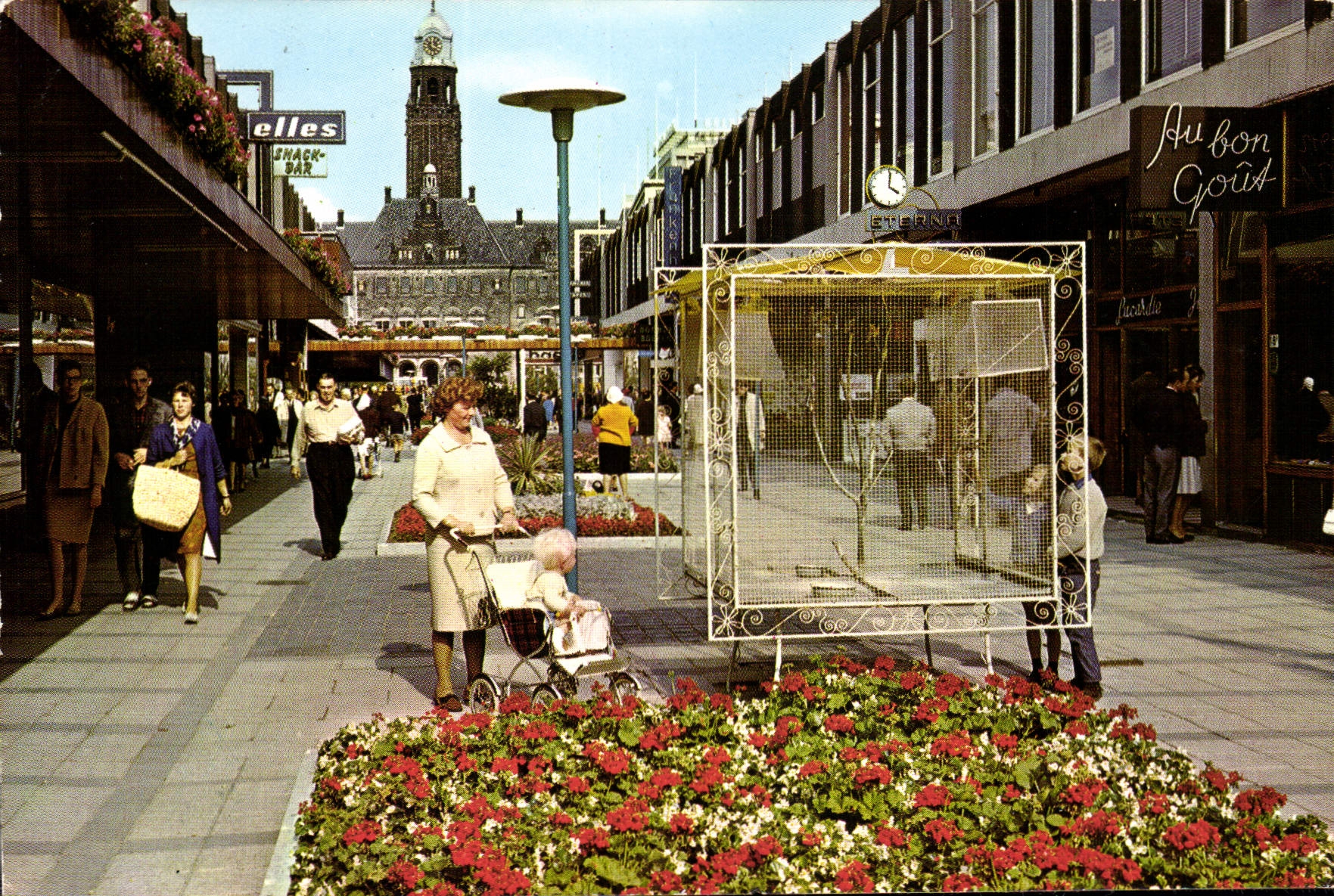 Rotterdam - Lijnbaan — avenue de shopping — éditeur euro color cards, n° e.c.c. 7306