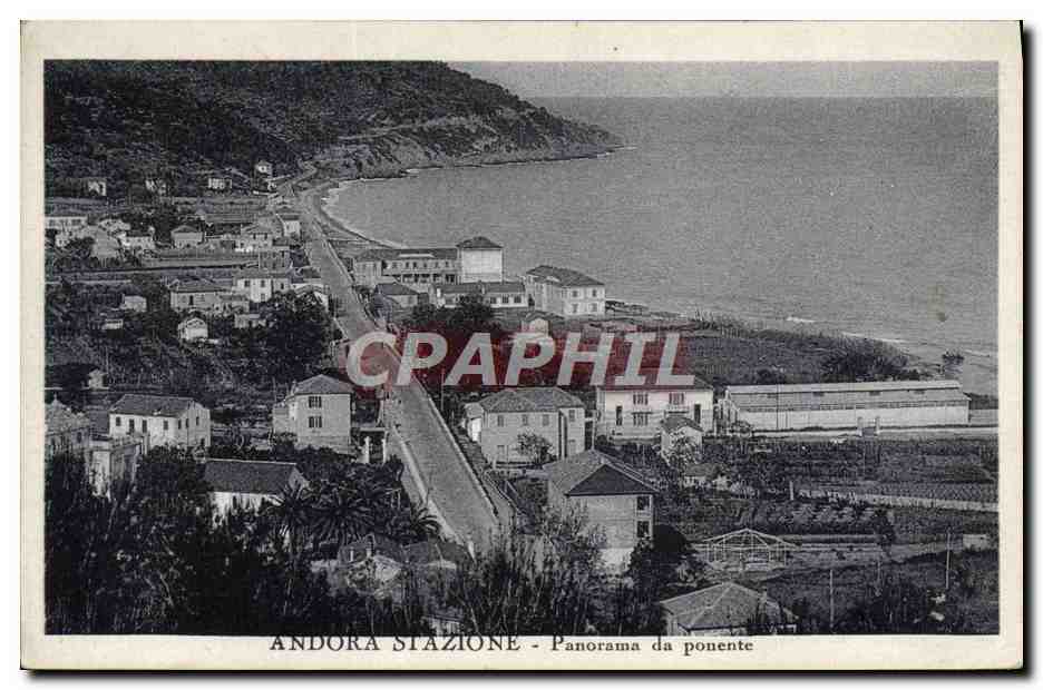 CPA Andora Stazione Panorama Da Ponente