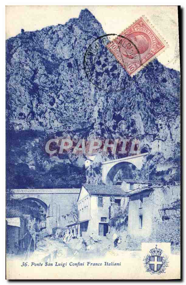 CPA Ponte San Luigi Confini Franco Italiani