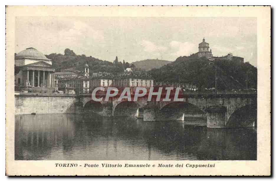 CPA Torino Ponte Vittorio Emanuele Monte Dei Cappuccini