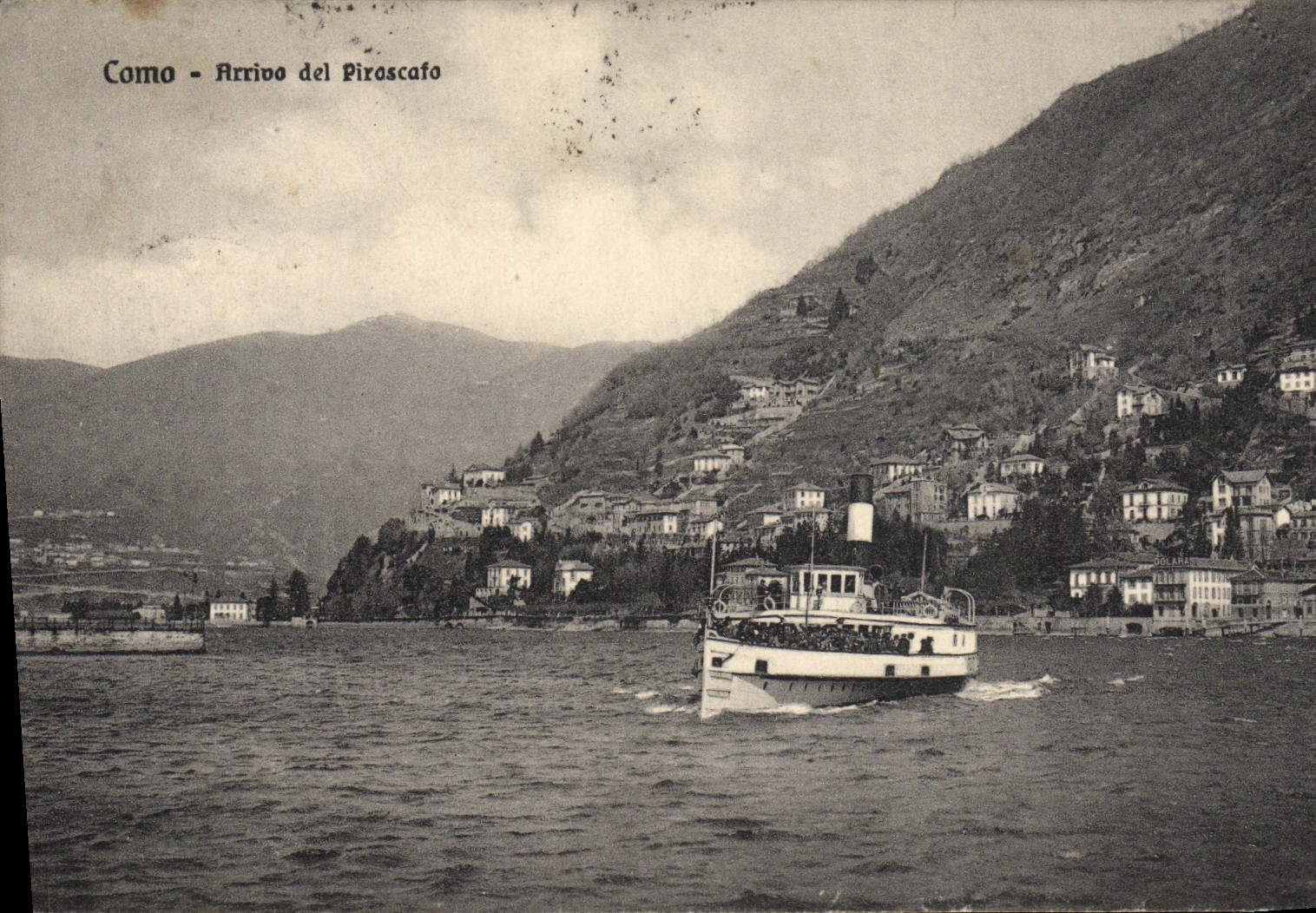 CPA Como Arrivo Del Pirascafo Bateau