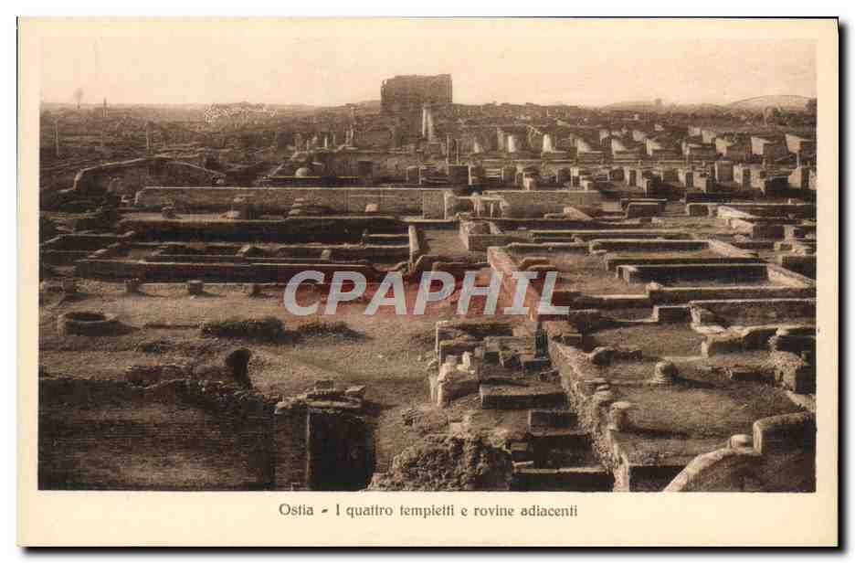 CPA Ostia I Quattro Templetti e Rovine Adiacenti