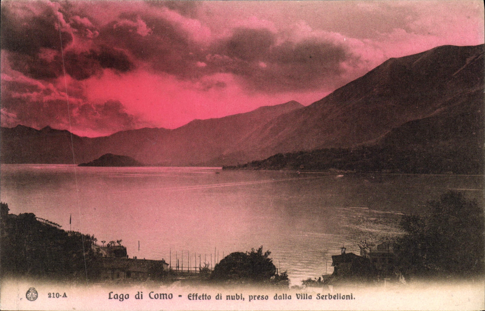 CPA Lago Di Como Effetto du nubi preso dalla Villa Serbelioni