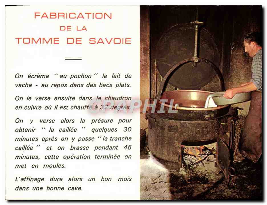 CPA Fabrication De La Tomme De Savoie Fromage