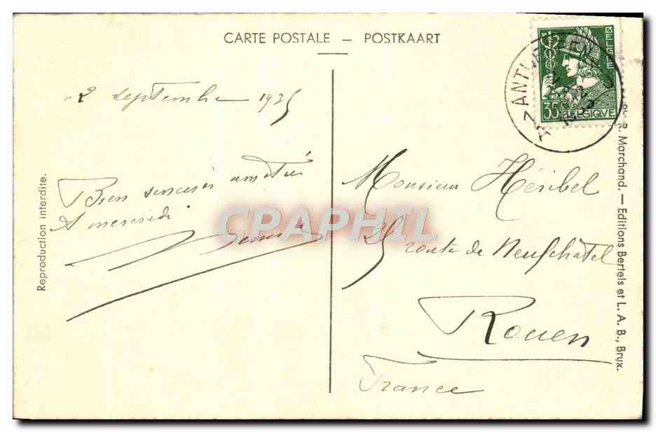 CPA S.M. Astrid — Rückseite