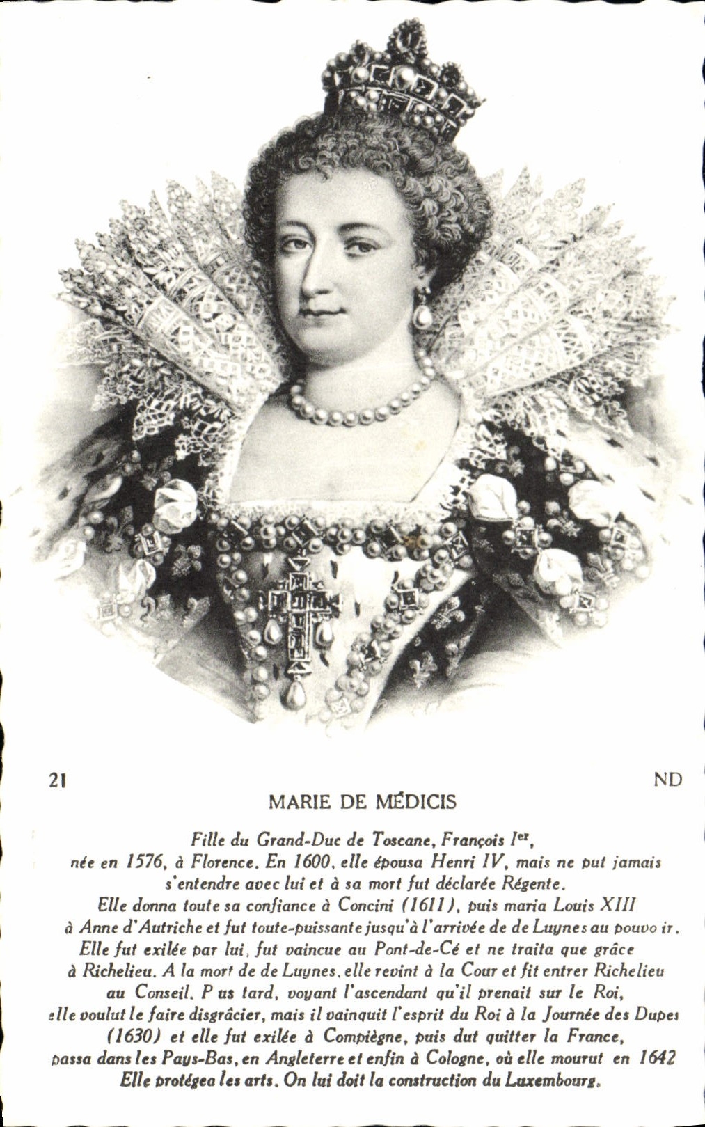 Marie de Médicis — portrait historique — CPAPHIL 3