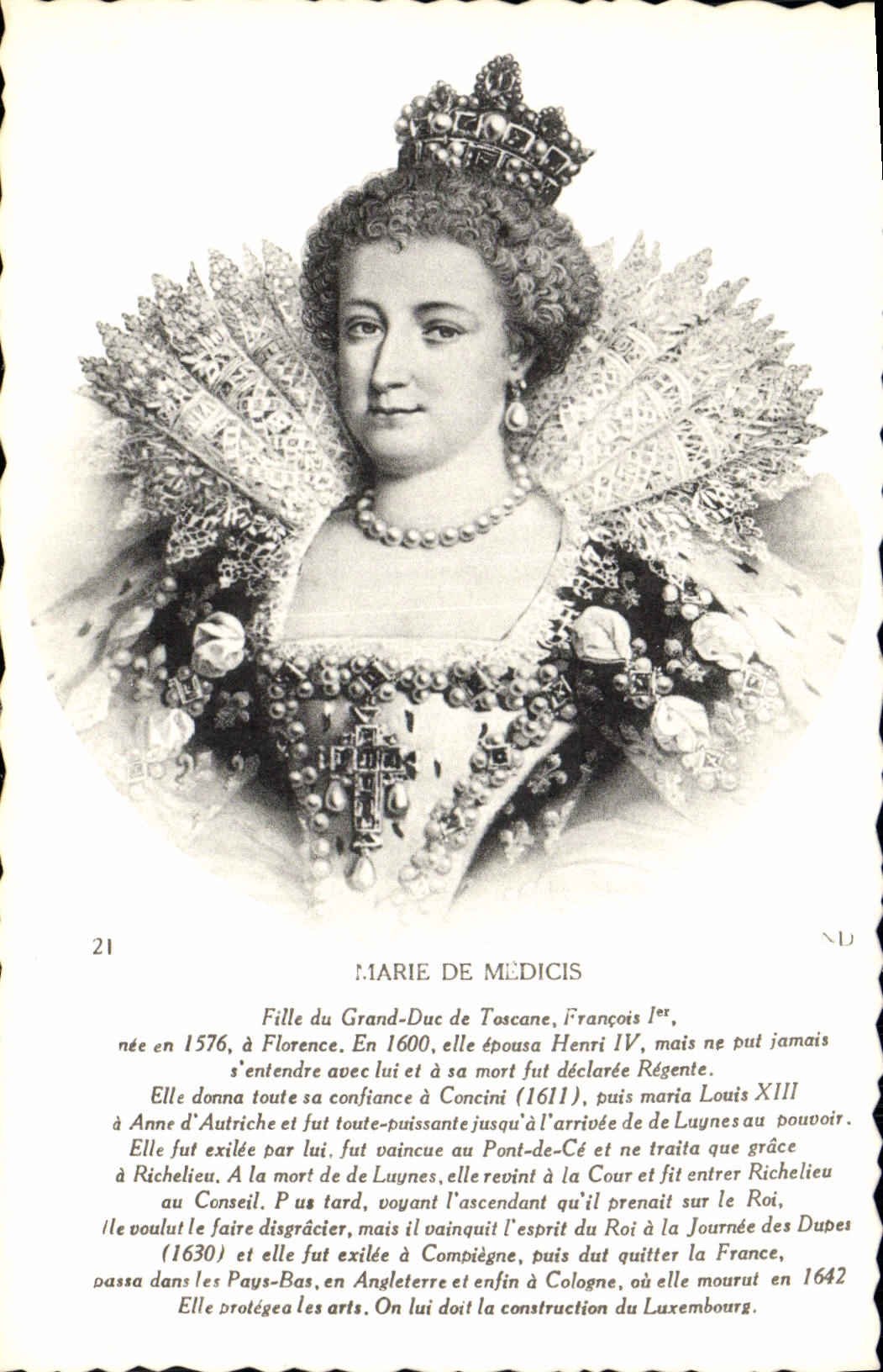 CPA Marie De Medicis Fille du grand duc de Toscane Francois 1er
