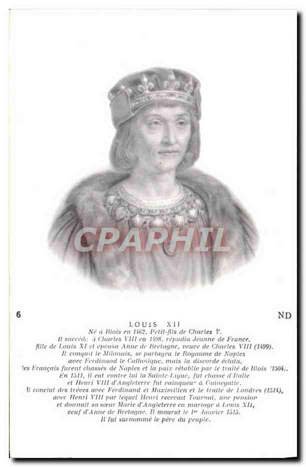 Louis XII — Roi de France — Cie des Arts Photomécaniques, 44 rue Letellier, Paris 15e
