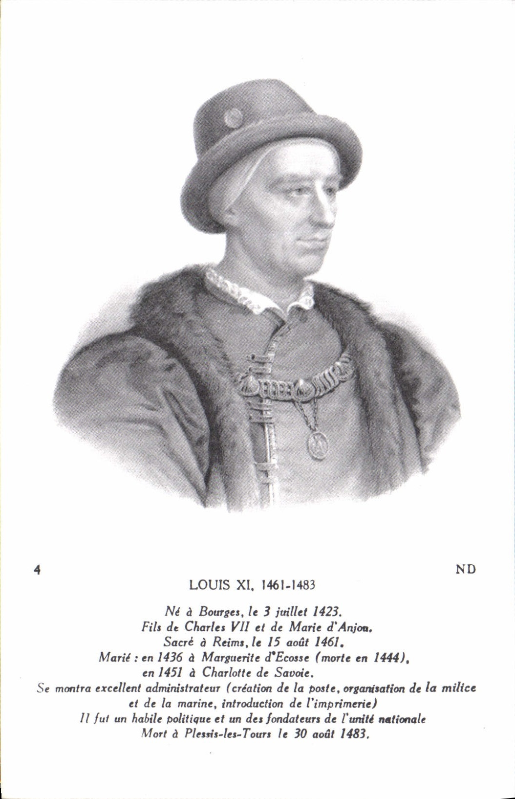 Louis XI — 1461-1483 — Cie des Arts Photomécaniques, Paris