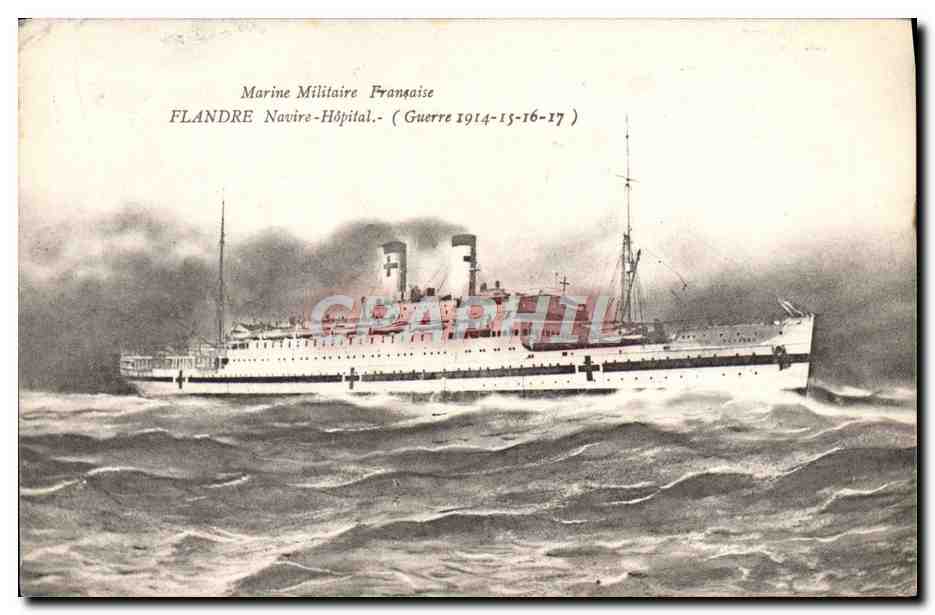 CPA Militaria Flandre Navire Hopital