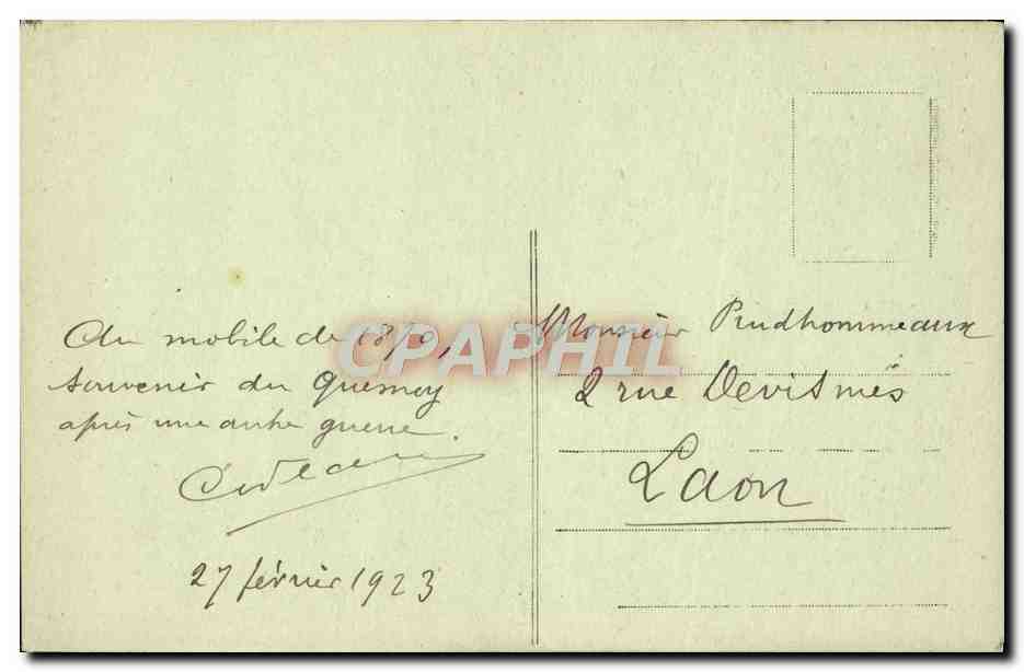 CPA Militaria Guerre Mondiale Le Quesnoy L'hotel de ville — Rückseite