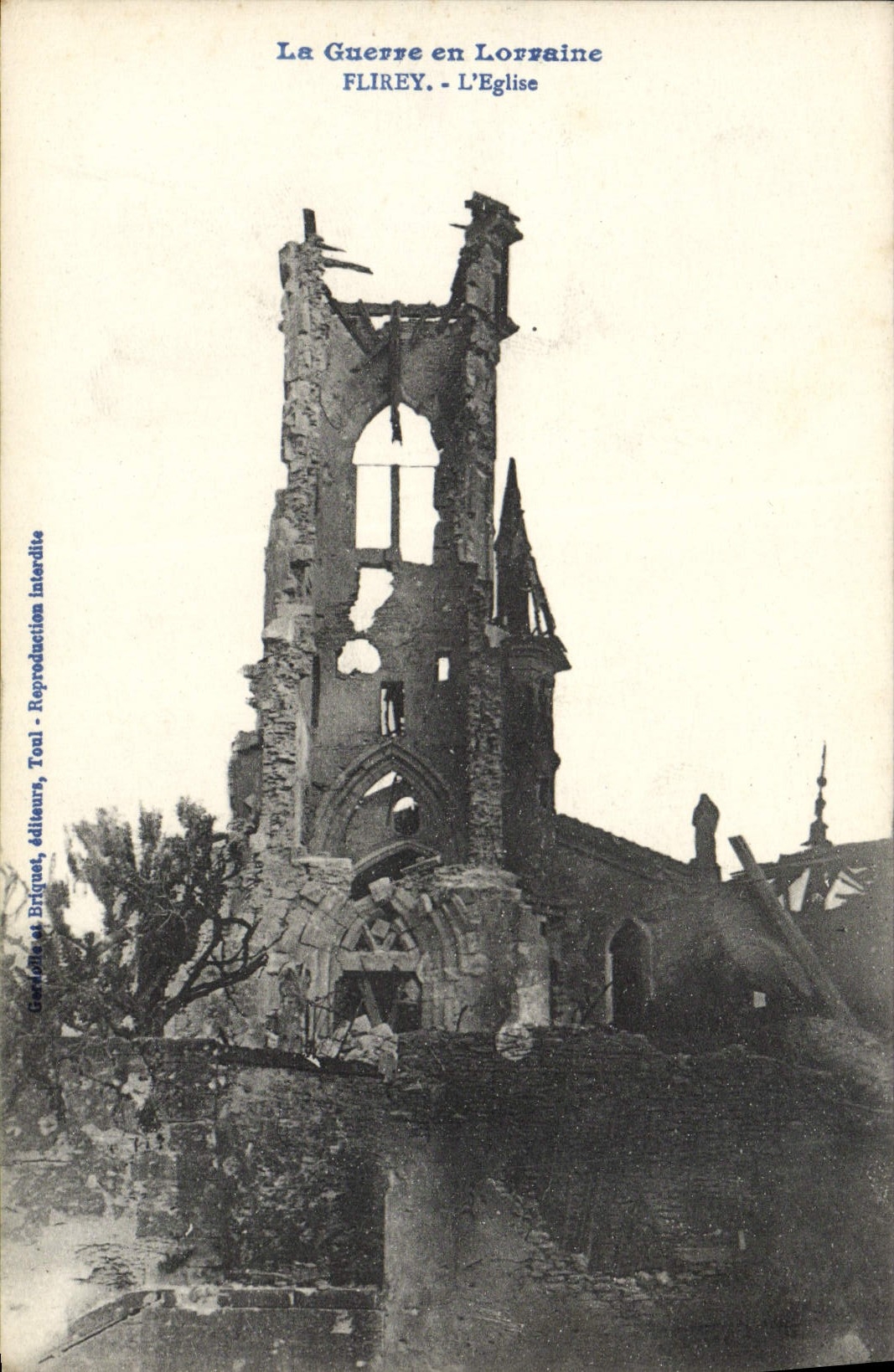 CPA Militaria La Guerre En Lorraine Flirey L'Eglise