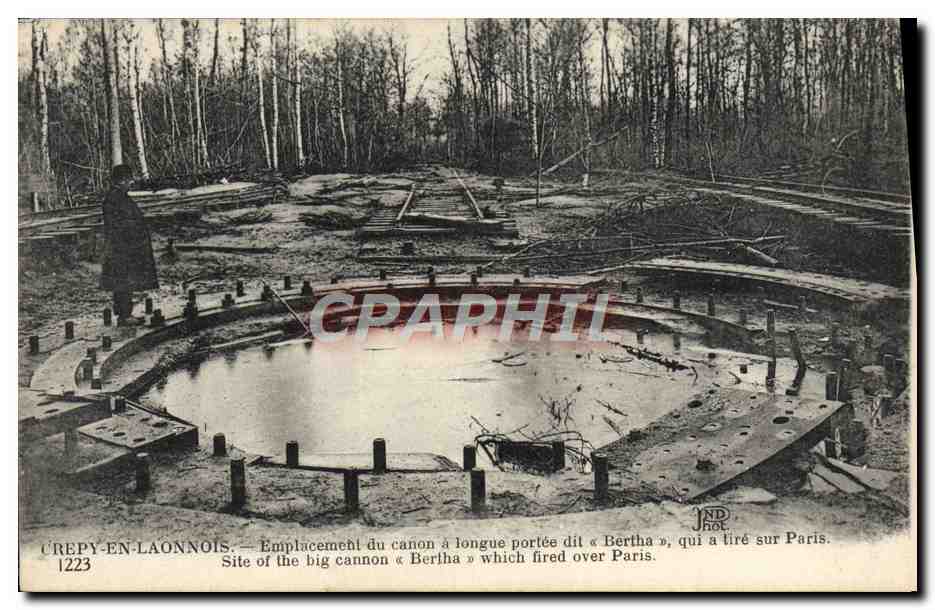CPA Militaria Crepy En Laonnois Emplacement Du Canon Bertha