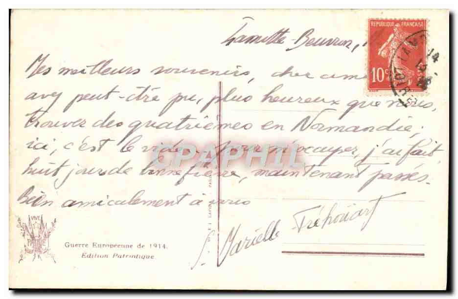 CPA Militaria Le 75 arme de victoire Canon  — Rückseite