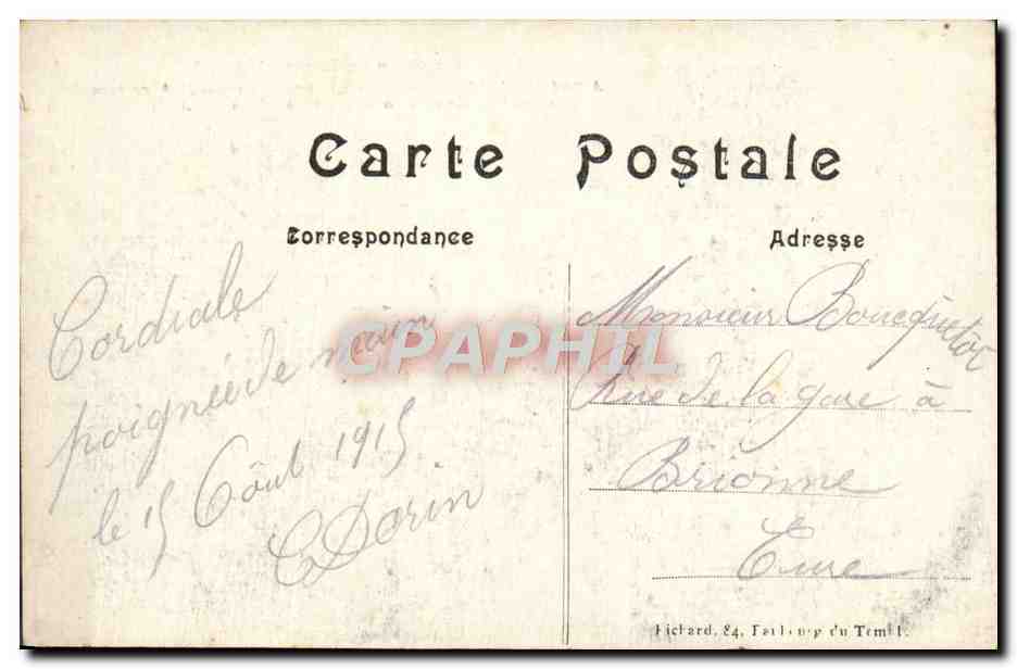 La Bassée — Aspect après les combats héroïques et victorieux des Alliés — A.R. n°166 — Reverso