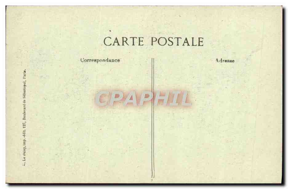 CPA Militaria Paris En Defile Des Artilleurs Place De La Madeleine — Verso
