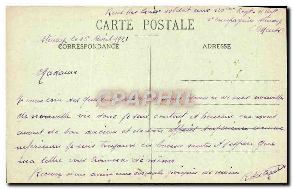 La Neuville (Meuse) — église bombardée en novembre 1918 — H. Garrault, phot. - E. Culot, édit. - Siemay — Reverso