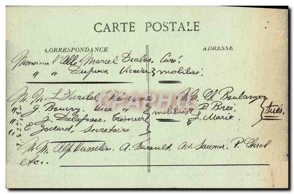 CPA Militaria Guerre Dans La Somme Tilloloy L'eglise et les restes du chateau  — Rückseite