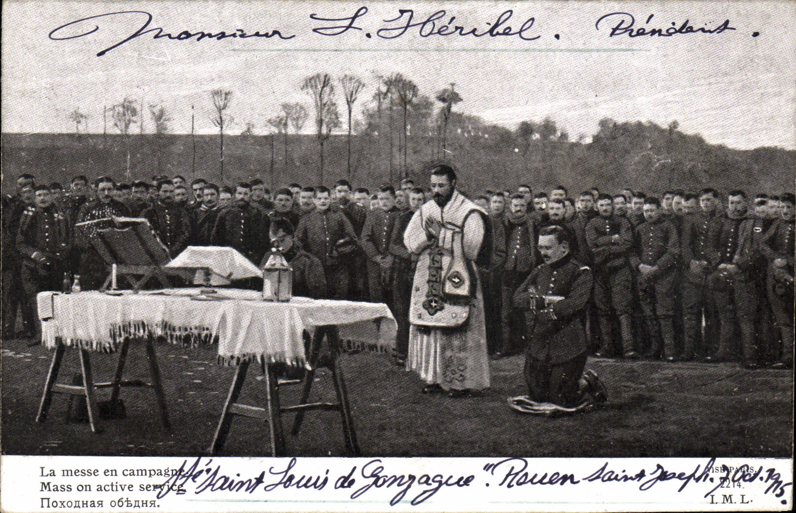 CPA Militaria La Messe En Campagne
