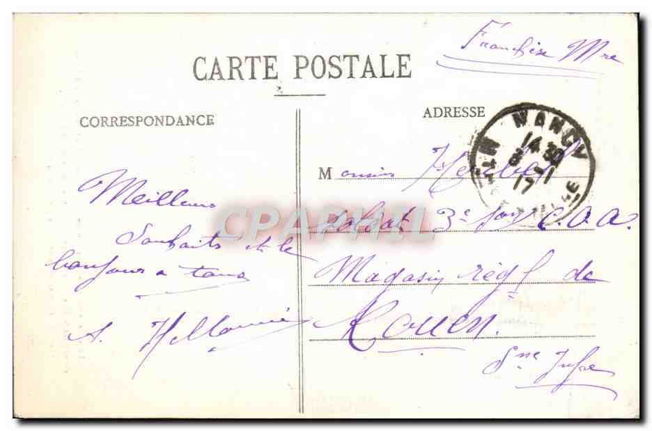 CPA Militaria La Guerre En Lorraine Haraucourt — Rückseite