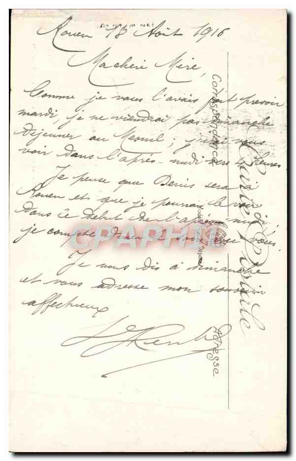 CPA Militaria Guerre Le Rudlin Caravane Montant Au Lac Noir — Verso