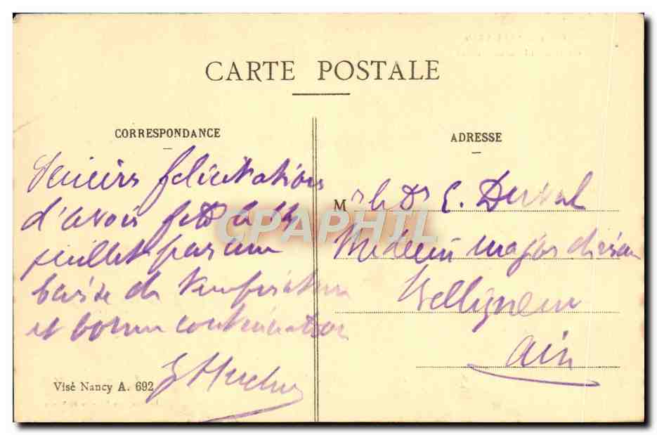 CPA Guerre Gerbeviller En Ruines Militaria — Rückseite