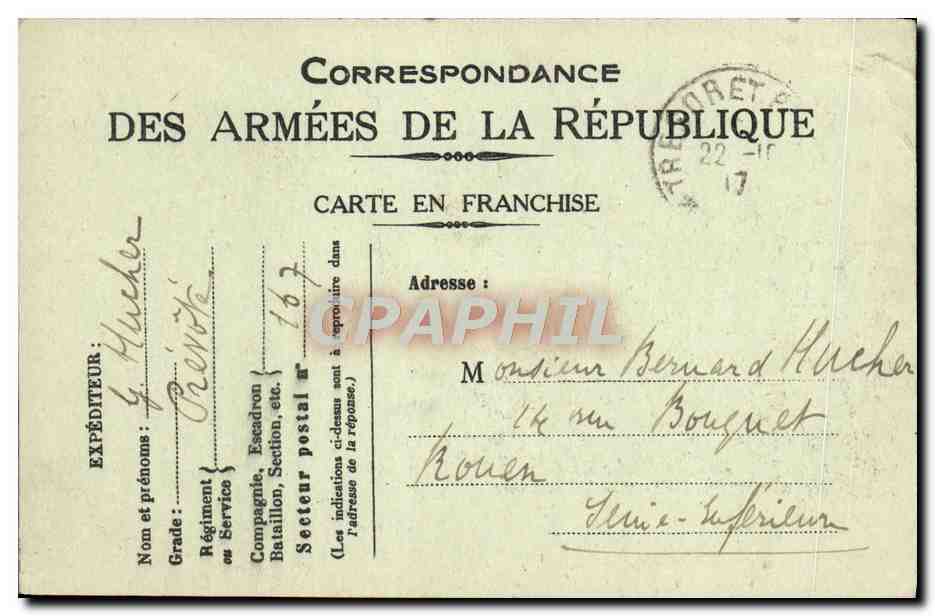 CPA Danc Un Camp De Troupes Americaines Une arrivee Juin 1917 US troops Militaria — Rückseite