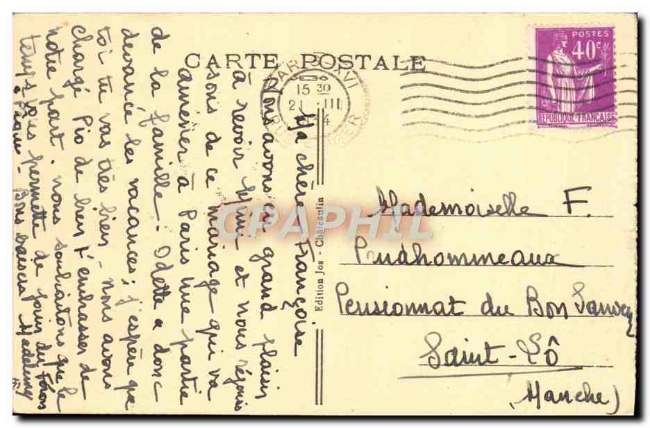 CPA Le Clan Sur La Route Scouts de France Scout — Rückseite