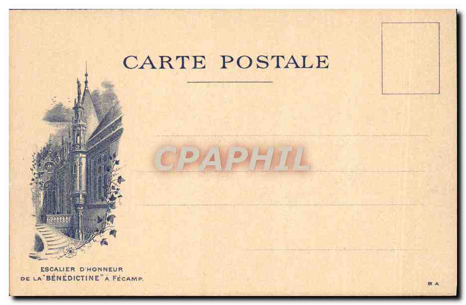 CPA Comedie Francaise 1790 1900 Benedictine Paris  — Rückseite