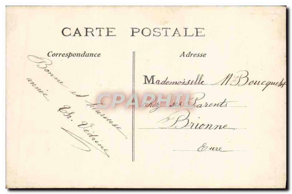 Jeune femme en robe à rayures tenant un panier de roses — série 357 — éditeur non identifié — Verso
