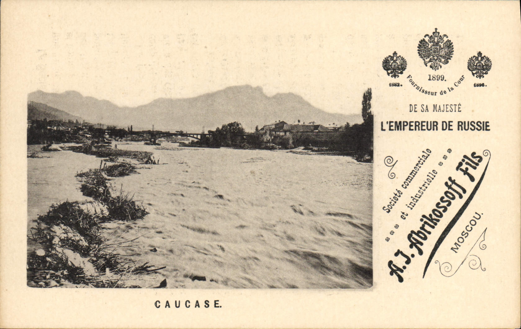 CPA Caucase Empereur de Russie Russia Abrikossoff Fils Moscou