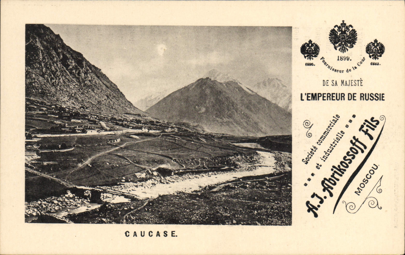 CPA Caucase Empereur de Russie Russia Abrikossoff Fils Moscou