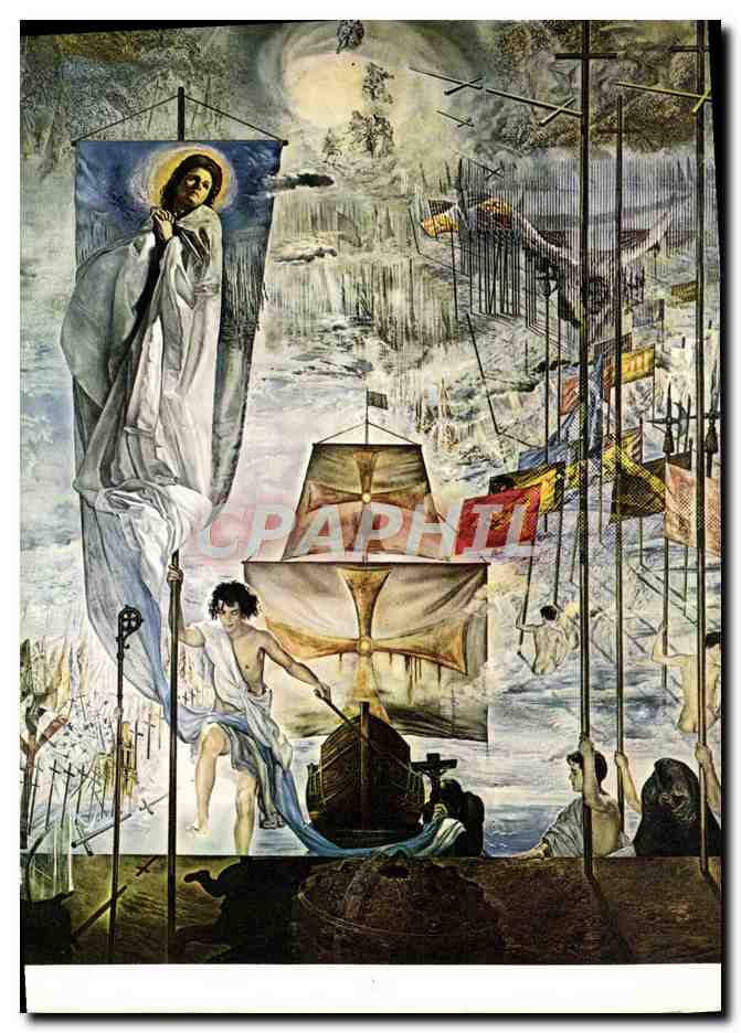 CPM Dali La Decouverte De I'Amerique Par Christophe Colomb