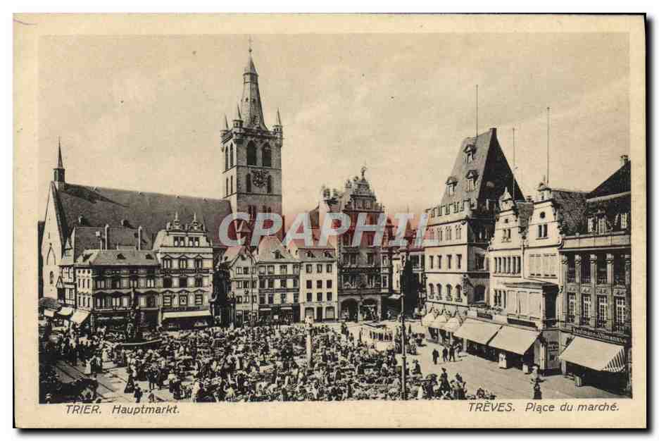 CPA Trier Hauptmarkt Treves Place Du Marche