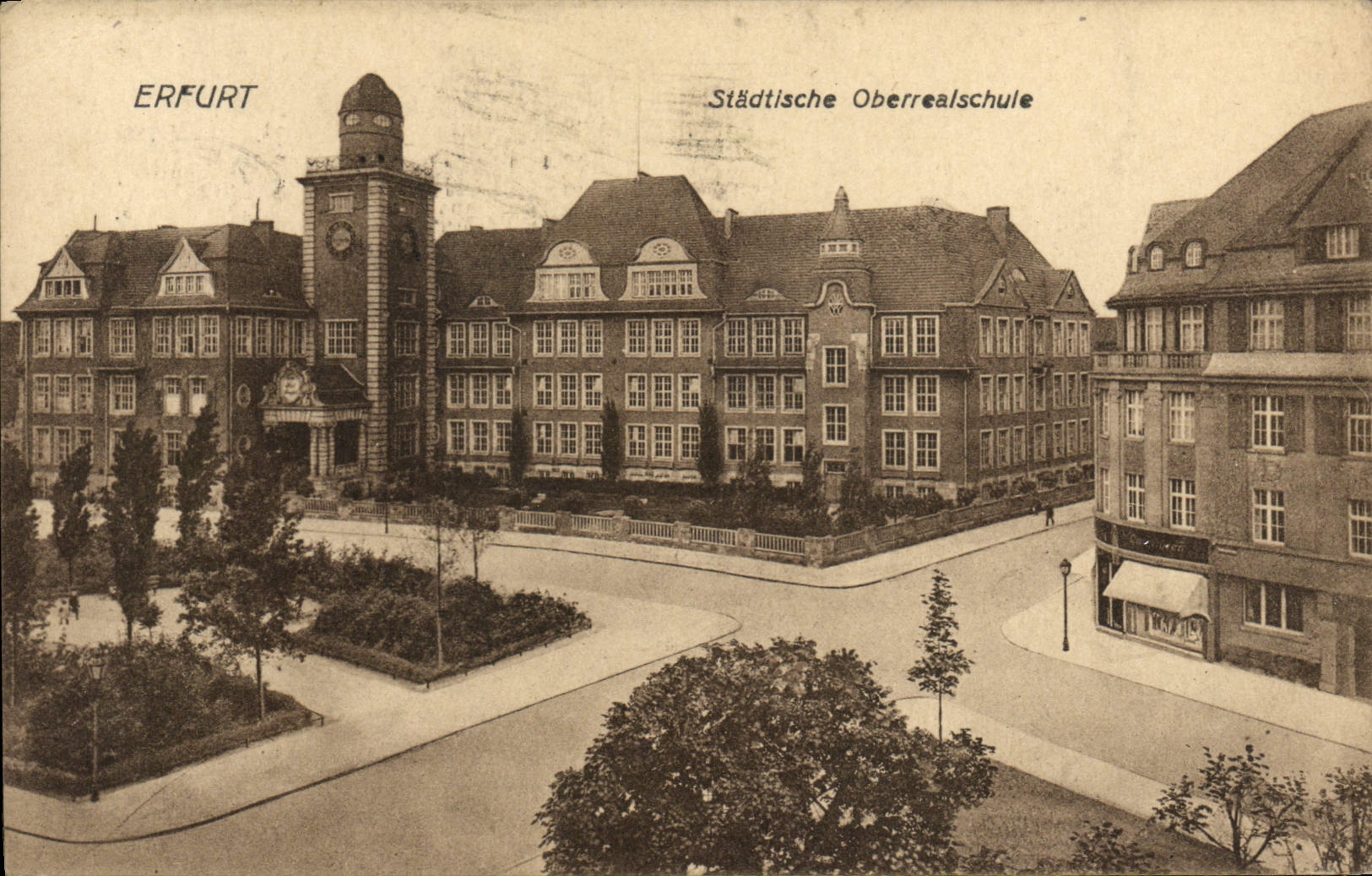 CPA Erfurt Stadtische Oberrealschule