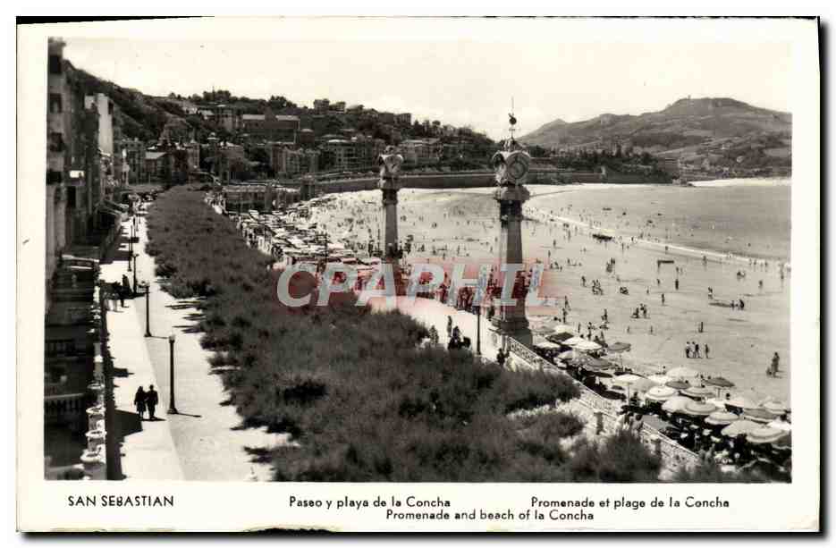 CPA San Sebastian Paseo Playe De La Concha 