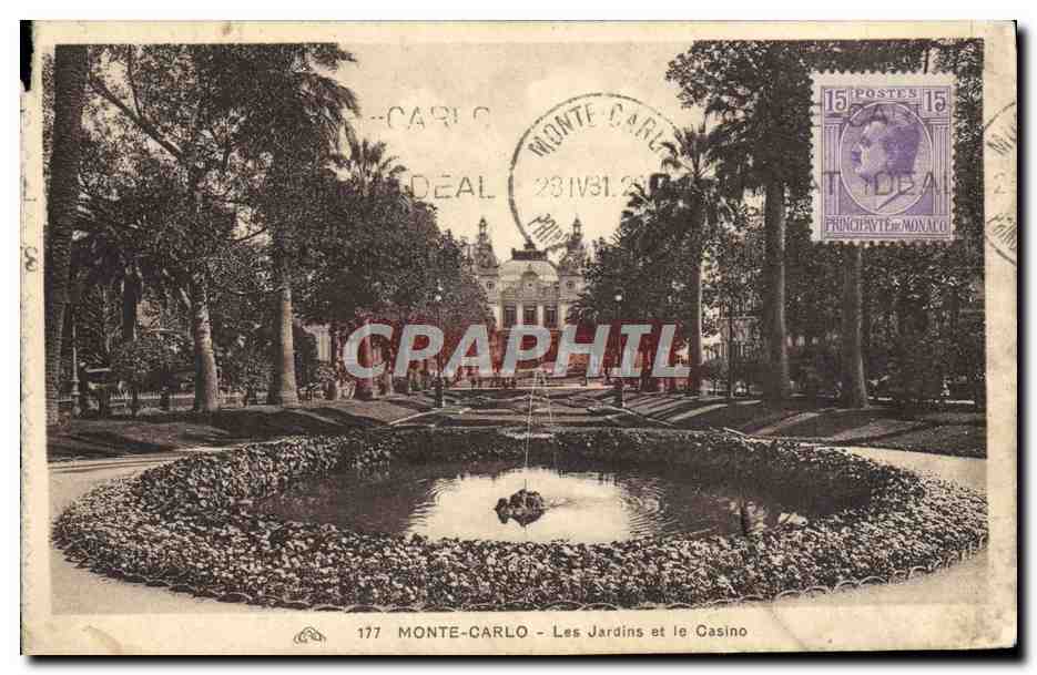 CPA Monte Carlo Les Jardins Et Le Casino