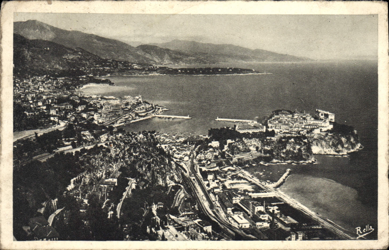 Vue générale du Cap Martin et de la côte italienne — Monaco — éditeur Rella, n° 848