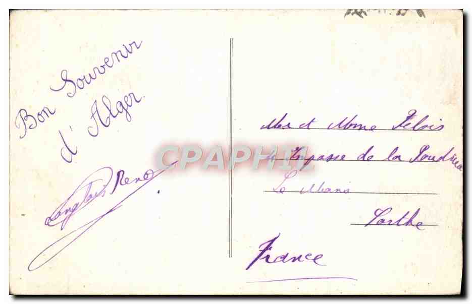 CPA Alger Vue Generale Sur Bab El Oued prise de Notre Dame d'Afrique  — Back