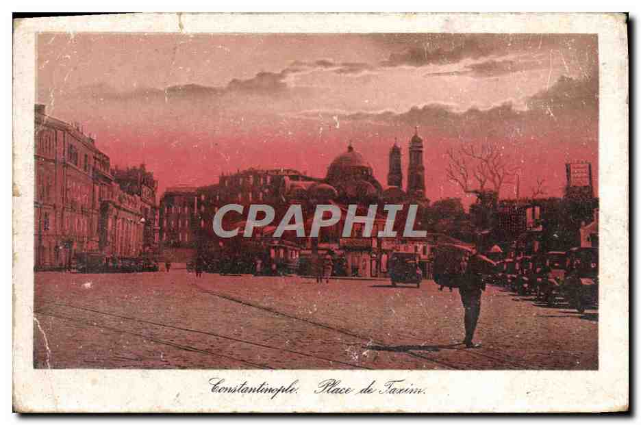 CPA Constantinople Place De Taxim
